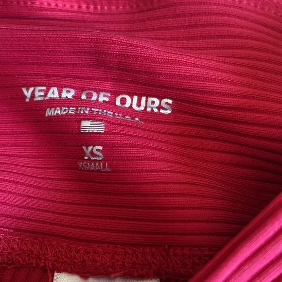 RED YEAR OF OURS SPORTS LEGGINGS ribbed xs - Picture 3 of 6